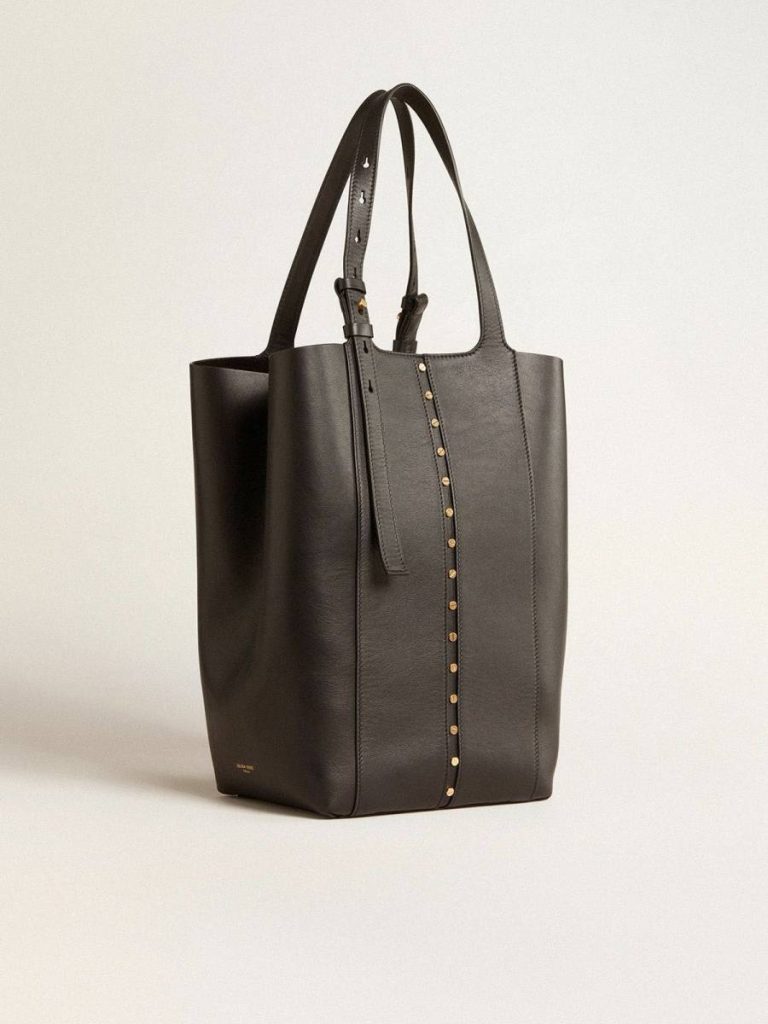 24/7 Bag In Black Leather With Adjustable Handles Golden Goose Women Handle Bags Black