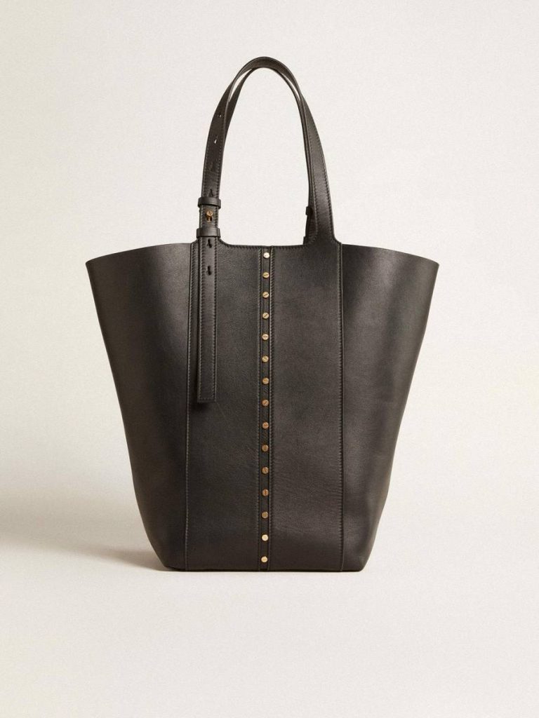 24/7 Bag In Black Leather With Adjustable Handles Golden Goose Women Handle Bags Black