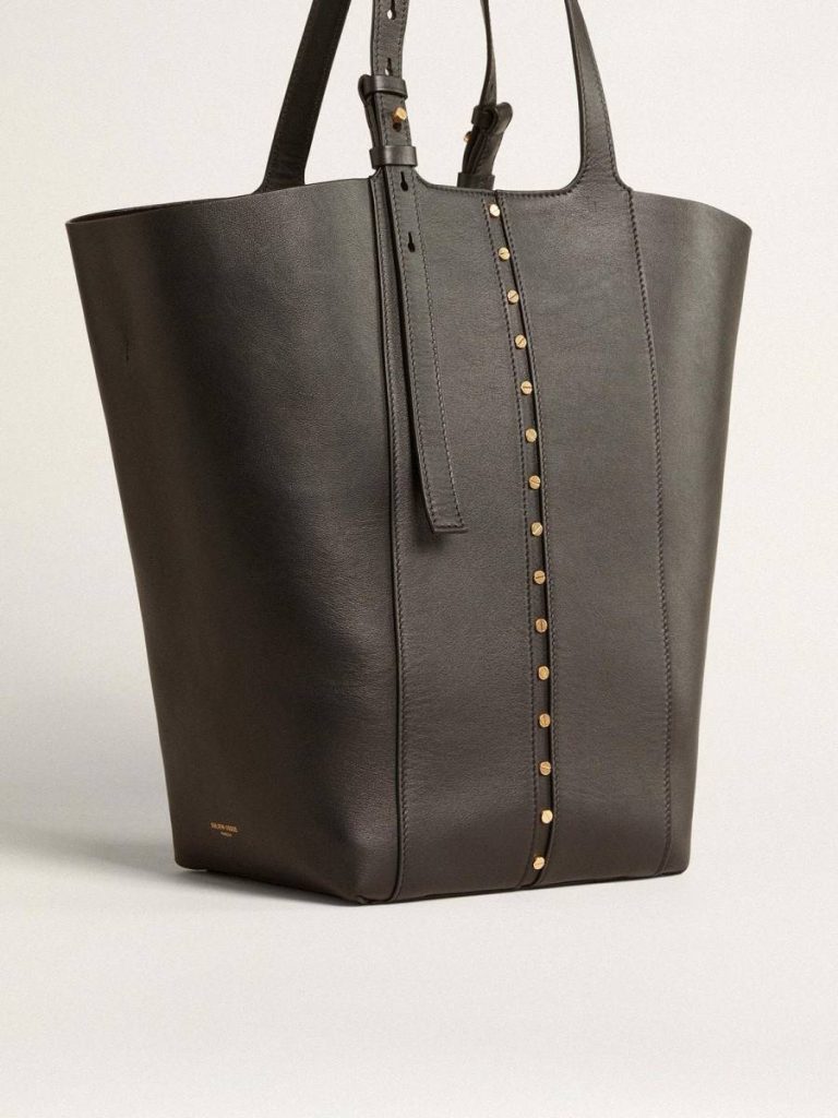 24/7 Bag In Black Leather With Adjustable Handles Golden Goose Women Handle Bags Black