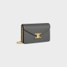 Anthracite Women Margo Celine Wallet On Chain Margo In Shiny Calfskin
