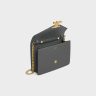 Anthracite Women Margo Celine Wallet On Chain Margo In Shiny Calfskin