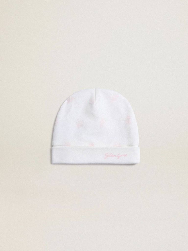 Baby Gift Set In White With Pink Palm Print Golden Goose Kids White Newborns