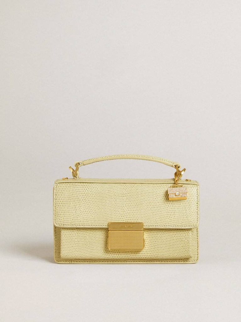 Bag Accessories Women Purse-Shaped Charm In Gold-Colored Brass With Crystals Golden Goose Gold
