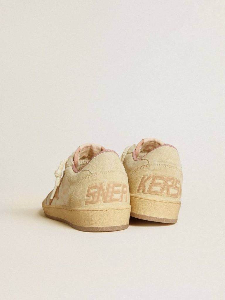 Ball Star Golden Goose Ball Star Ltd In Leather And Suede With Suede Star And Heel Tab Women