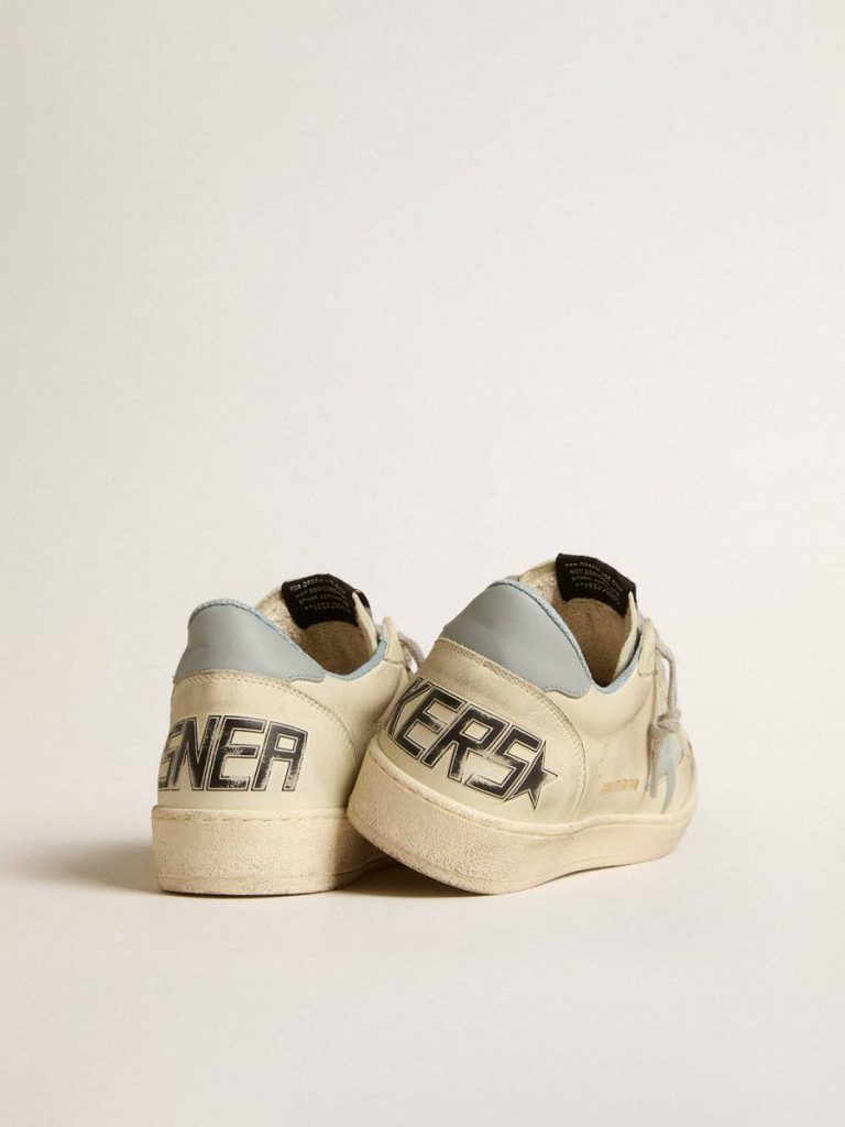 Ball Star Men Golden Goose Men's Ball Star Ltd With Light Blue Plastic Star And Leather Heel Tab