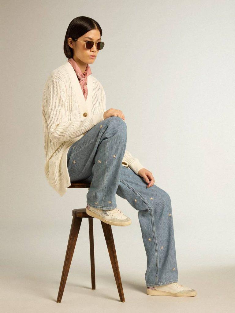 Ball Star With Silver Glitter Star And Pink Glitter Heel Tab Women Golden Goose Ball Star
