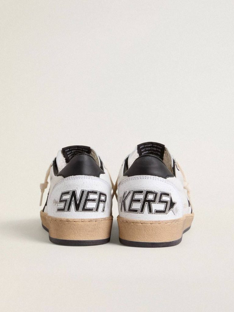 Ball Star Women's Ball Star In Nappa With Black Star And Black Heel Tab Golden Goose Women