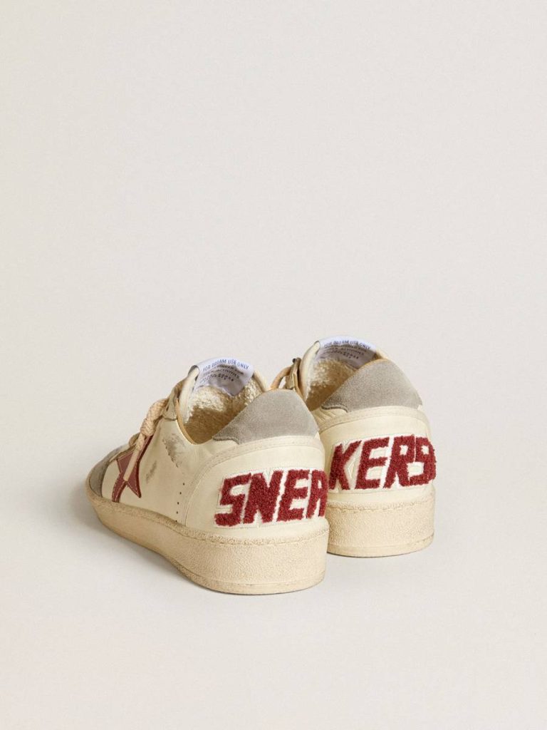 Ball Star Women's Ball Star Ltd In Nappa With Leather Star And Silver Suede Heel Tab Golden Goose Women