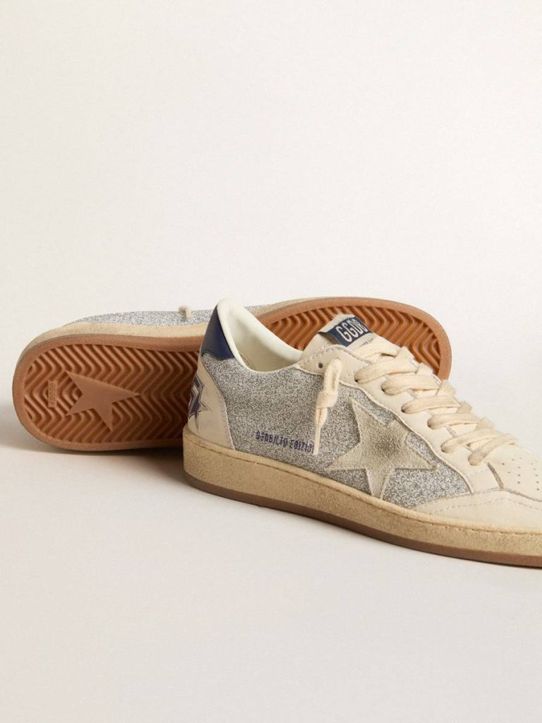Ball Star Women's Ball Star Ltd In Swarovski Crystals And Leather With White Suede Star Women Golden Goose