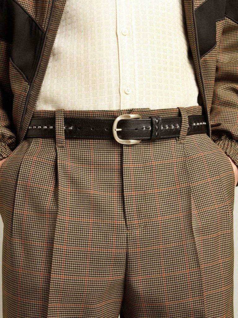 Belts Golden Goose Men Black Leather Belt With Studs Black