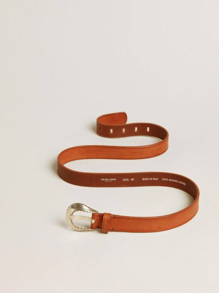 Belts Men’s Belt In Tan-Colored Washed Leather Men Golden Goose Tan