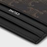 Black Celine Coin And Card Holders Men Large Card Holder In Triomphe Canvas And Calfskin