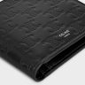 Black Celine Men Bi-Fold Wallet With Coin Compartment In Calfskin With Triomphe Embossed Wallets