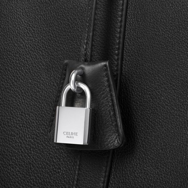 Black Celine Men Tote Bags Large Cabas In Supple Calfskin