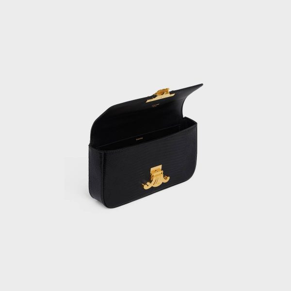 Black Chain Shoulder Bag Claude In Lizard Shoulder Bags Women Celine