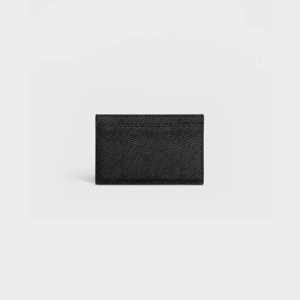 Black Coin And Card Holders Men Celine Card Holder In Grained Calfskin