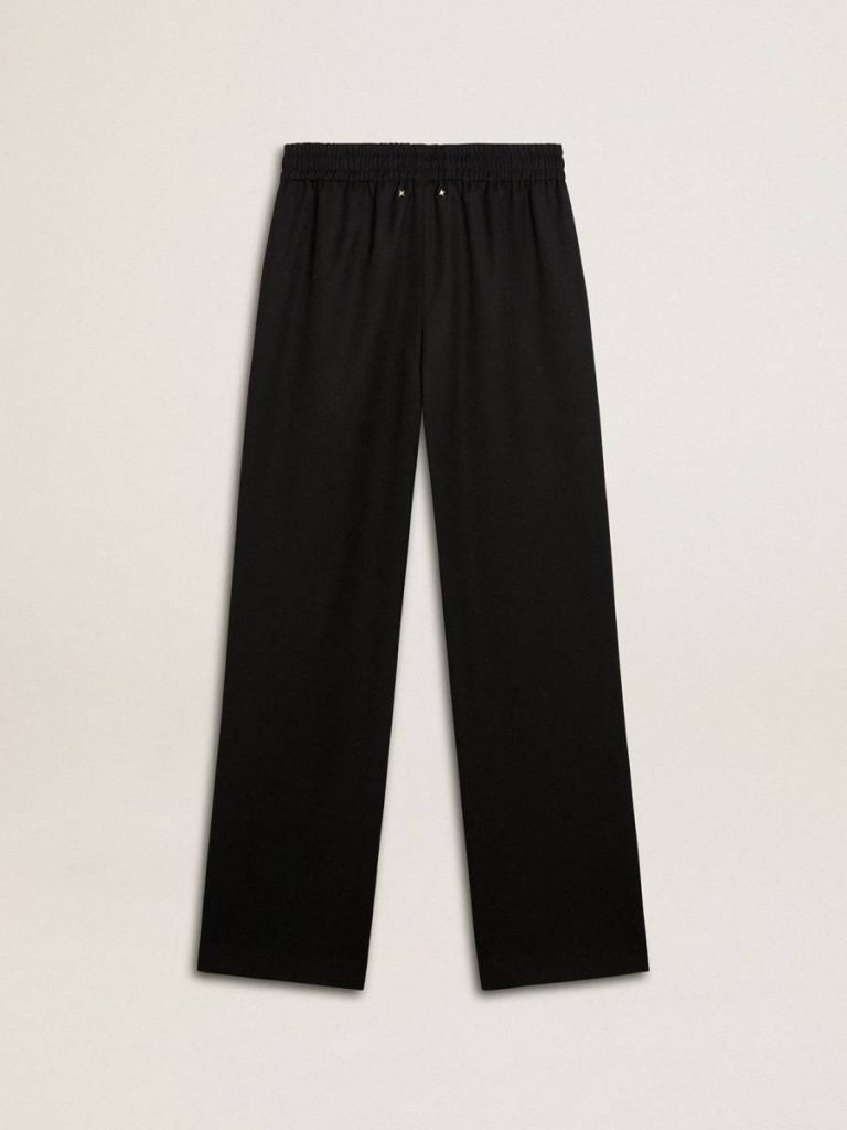 Black Jeans & Pants Women’s Black Lightweight Wool Joggers Golden Goose Women