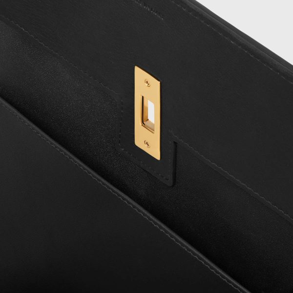 Black Men Tote Bags Celine Day Bag In Satinated Calfskin