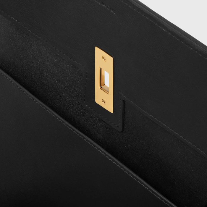 Black Men Tote Bags Celine Day Bag In Satinated Calfskin