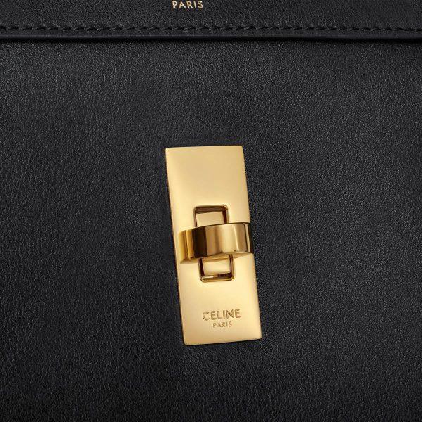 Black Men Tote Bags Celine Day Bag In Satinated Calfskin