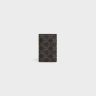Black Vertical Card Holder In Triomphe Canvas Men Coin And Card Holders Celine
