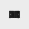 Black Wallets Men Celine Triomphe Compact Wallet In Shiny Calfskin