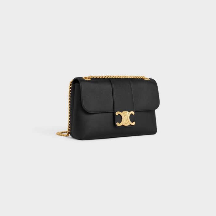 Black Women Medium Celine Victoire Bag In Supple Grained Calfskin Cross-Body Bags