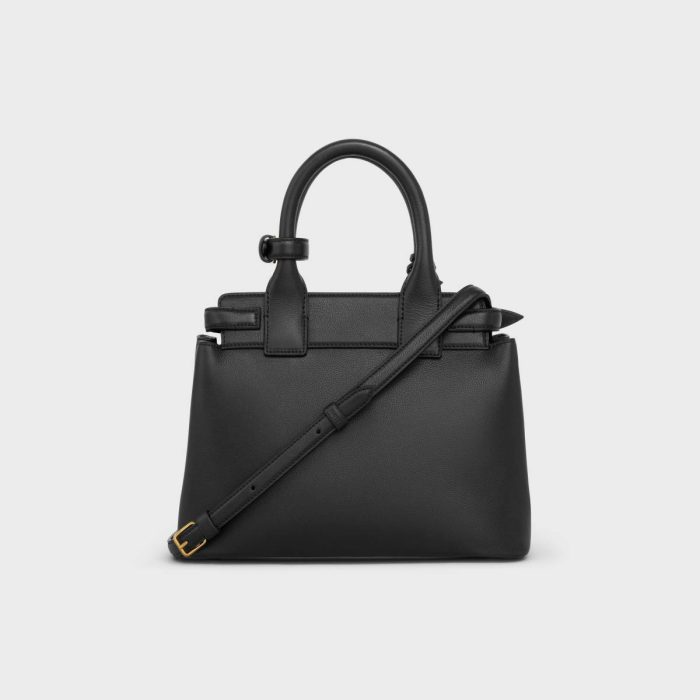 Black Women Top-Handle Bags Teen Celine Conti Bag In Supple Grained Calfskin