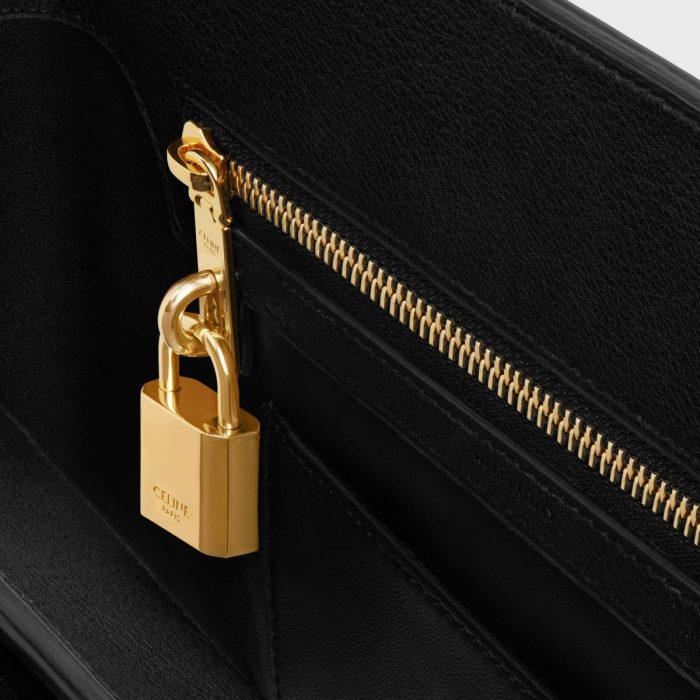 Black Women Top-Handle Bags Teen Celine Conti Bag In Supple Grained Calfskin