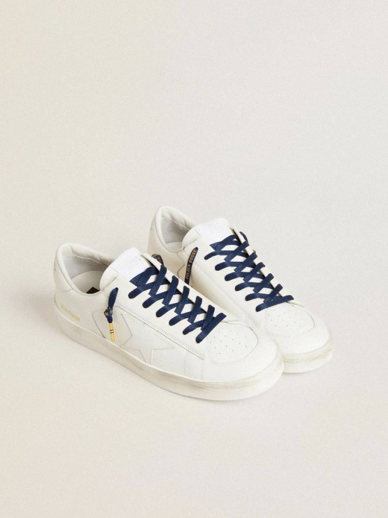 Blue Cotton Laces With Contrasting Gold-Colored Logo Laces Golden Goose Blue Women