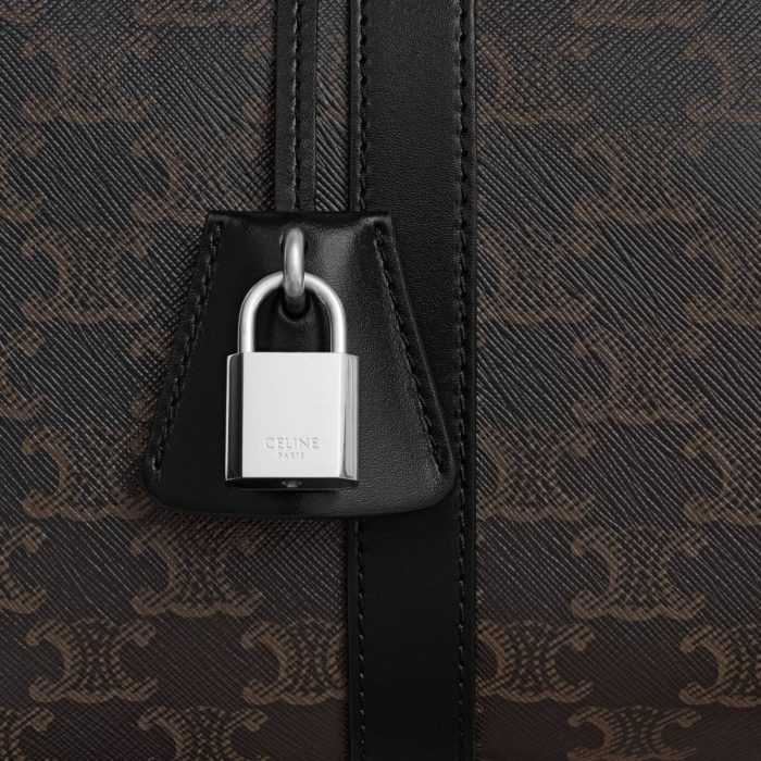 Business And Travel Bags Celine Men Large Boston In Triomphe Canvas & Calfskin Black