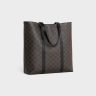 Cabas With Buckle In Triomphe Canvas And Calfskin Celine Tote Bags Black Men