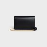 Celine Black Margo Women Wallet On Chain Margo In Shiny Calfskin