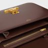 Celine Cross-Body Bags Classique Triomphe Bag In Shiny Calfskin Women Chestnut
