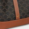 Celine Cross-Body Bags Tan Medium Bucket In Triomphe Canvas And Calfskin Women