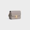 Celine Cross-Body Bags Teen Triomphe Bag In Shiny Calfskin Women Pebble