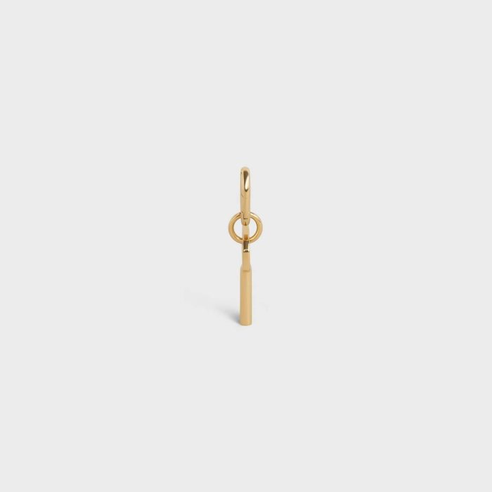 Celine Gold Straps And Accessories Women Key Charm In Brass