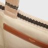 Celine Hobo And Tote Bags Small Cabas Thais In Striped Textile With Triomphe Beige / Black Women