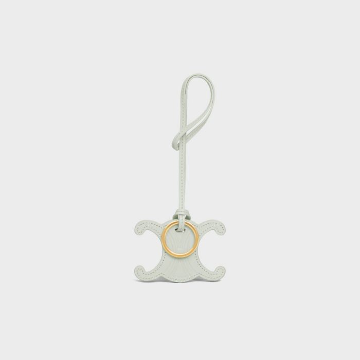 Celine Jade Women Triomphe Keyring Charm In Smooth Calfskin Straps And Accessories