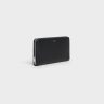 Celine Men Wallets Large Zipped Wallet In Grained Calfskin Black