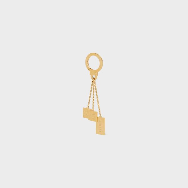Celine Straps And Accessories Gold Engraved Multicharm In Brass Women