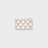 Celine Tan / Ecru Coin And Card Holders Men Zipped Card Holder In Triomphe Canvas And Lambskin