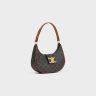 Celine Tan Shoulder Bags Medium Ava Triomphe Bag In Triomphe Canvas And Calfskin Women