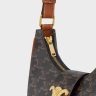 Celine Tan Shoulder Bags Medium Ava Triomphe Bag In Triomphe Canvas And Calfskin Women