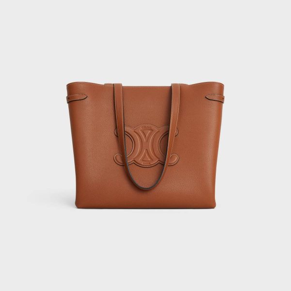 Celine Tan Women Medium Cabas Anaïs Cuir Triomphe In Grained Calfskin Hobo And Tote Bags