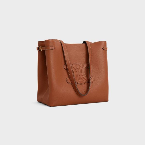 Celine Tan Women Medium Cabas Anaïs Cuir Triomphe In Grained Calfskin Hobo And Tote Bags