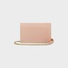 Celine Wallet On Chain Margo In Shiny Calfskin Women Margo Soft Peach