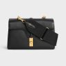 Celine Women Black Straps And Accessories Adjustable Strap In Wool With Gold Finishing