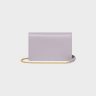 Celine Women Light Lilac Wallet On Chain Margo In Shiny Calfskin Margo
