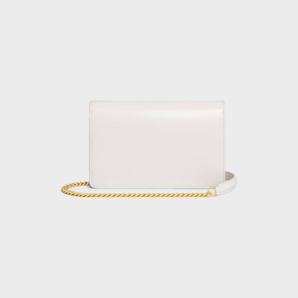 Celine Women Margo Wallet On Chain Margo In Shiny Calfskin Rice